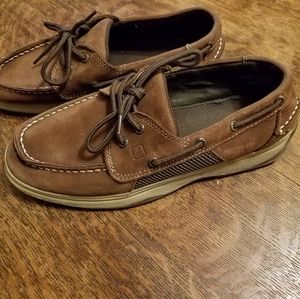Boys Sperry Top-Sider Leather Boat Shoes, 5M